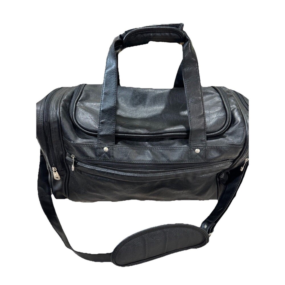 Golden Pacific Duffel Bag Unisex Large Black Vintage Weekender Travel